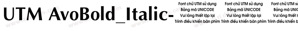 UTM AvoBold_Italic字体转换